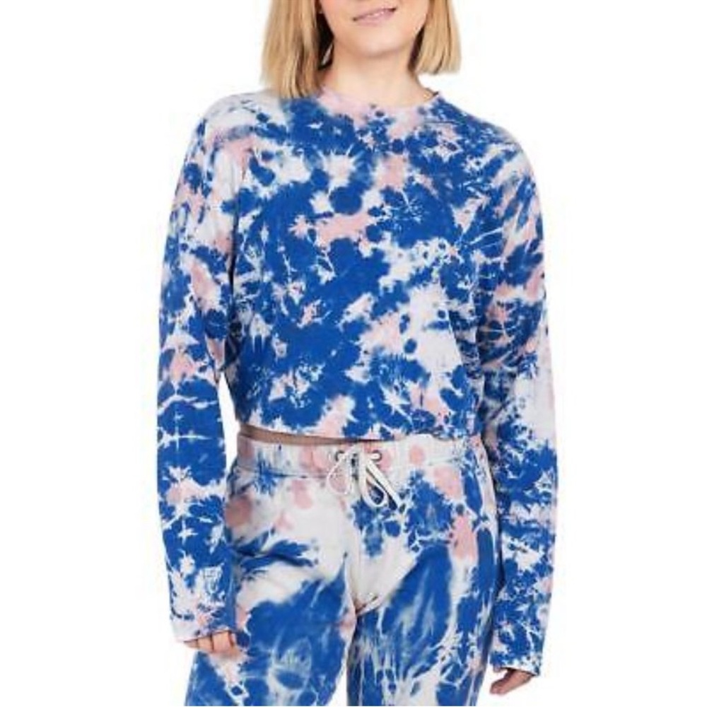 Pam & Gela Blue and Pink Tie-Dye Pajama Set - Picture 3 of 8